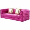 Pasargad Home Vicenza Collection Velvet Tufted Sofa