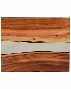 Alternative view of Alaterre Rivers Edge 22in Acacia Wood And Acrylic End Table Home