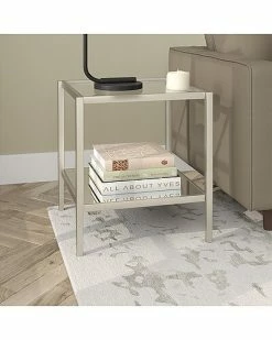 Abraham + Ivy Hera 20in Square Side Table With Mirror Shelf Home -Shop Style Sales 3050412537 RLLD 4