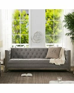 Jennifer Taylor Home Sylvan Farmhouse Oak Tuxedo Sofa -Shop Style Sales 3050417384 RLLD 3