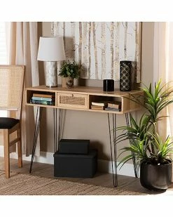 Baxton Studio Harrell 1-Drawer Console Table Home 6 Baxton Studio Harrell 1-Drawer Console Table Home -Shop Style Sales 3050421262 RLLD 2