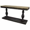 Peyton Lane Vintage Black Wood Console Table Home