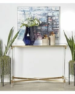 Peyton Lane Contemporary Gold Metal Console Table Home -Shop Style Sales 3050426021 RLLD 2