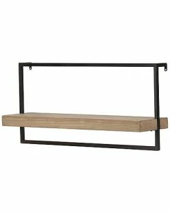 A&B Home Iron & Wood Wall Shelf