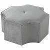 Nicole Miller Rey Linen Octagon Cocktail Ottoman Home