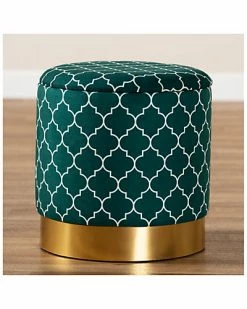 Design Studios Rra Quatrefoil Velvet Metal Storage Ottoman Home 12 Design Studios Rra Quatrefoil Velvet Metal Storage Ottoman Home -Shop Style Sales 3050436807 RLLD 5