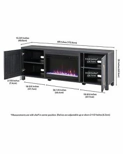 Abraham + Ivy Chabot Rectangular Tv Stand With 26in Crystal Fireplace For Tv'S Up To 80In Home 7 Abraham + Ivy Chabot Rectangular Tv Stand With 26in Crystal Fireplace For Tv'S Up To 80In Home -Shop Style Sales 3050438924 RLLD 3