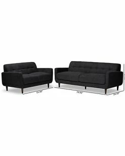 Design Studios Allister 2pc Living Room Set Home