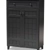 Baxton Studio Glidden 5-Shelf Shoe Storage Cabinet Home -Shop Style Sales 3050443275 RLLD 1