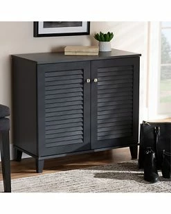Baxton Studio Coolidge 4-Shelf Shoe Storage Cabinet Home -Shop Style Sales 3050443276 RLLD 6