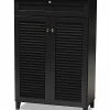Baxton Studio Coolidge 5-Shelf Shoe Storage Cabinet Home