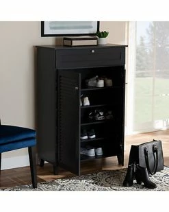 Baxton Studio Coolidge 5-Shelf Shoe Storage Cabinet Home -Shop Style Sales 3050443278 RLLD 6