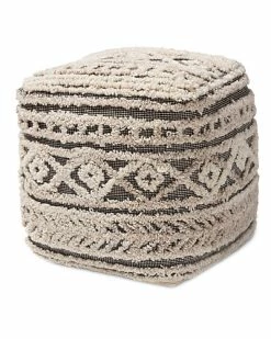 Baxton Studio Cronin Hemp Pouf Ottoman Home
