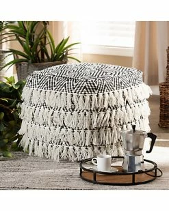 Baxton Studio Alain Pouf Ottoman Home -Shop Style Sales 3050443376 RLLD 4
