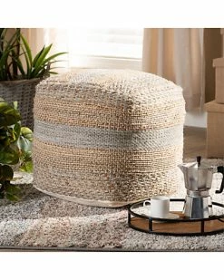 Baxton Studio Grange Hemp Pouf Ottoman Home 9 Baxton Studio Grange Hemp Pouf Ottoman Home -Shop Style Sales 3050443379 RLLD 4
