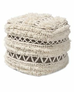 Baxton Studio Vesey Pouf Ottoman Home