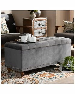 Baxton Studio Kaylee Button-Storage Ottoman Bench Home -Shop Style Sales 3050443530 RLLD 4