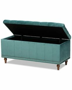 Baxton Studio Kaylee Button-Storage Ottoman Bench Home