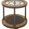Peyton Lane Metal Wood Clock Side Table Home 2 Peyton Lane Metal Wood Clock Side Table Home -Shop Style Sales 3050457988 RLLD 1