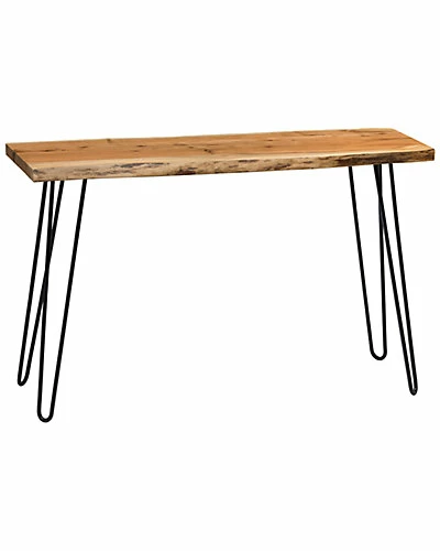 Alaterre Hairpin Natural Live Edge Media Console & 24in Mirror Set Home 5 Alaterre Hairpin Natural Live Edge Media Console & 24in Mirror Set Home - Image 3