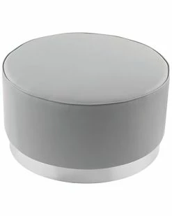 Nicole Miller Zyaire Leather PU Cocktail Ottoman Home