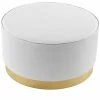 Nicole Miller Zyaire Leather PU Cocktail Ottoman Home