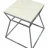Pangea Geo Side Table Metal Frame With Marbel Top Home