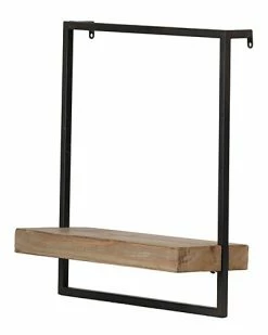 A&B Home Iron & Wood Wall Shelf
