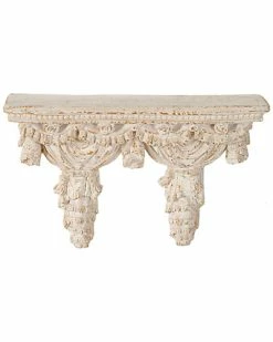 A&B Home 13in Antique White Wall Shelf