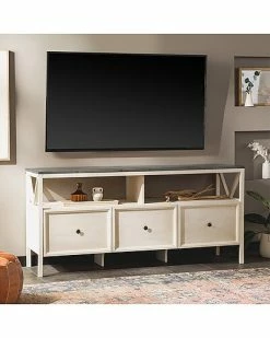 Hewson Modern Farmhouse Two-Tone Solid Wood TV Stand For TVs Up To 65in Home -Shop Style Sales 3050467789 RLLD 2