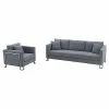 Armen Living Heritage 2pc Fabric Upholstered Sofa & Chair Set Home