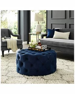 Inspired Home Desiree Velvet Cocktail Ottoman -Shop Style Sales 3050482516 RLLD 2