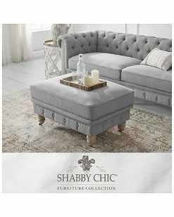 Shabby Chic Kaleigh Chesterfield Cocktail Ottoman Home -Shop Style Sales 3050485896 RLLD 4