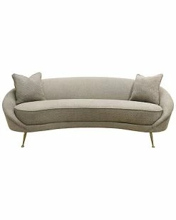 Pasargad Home Luna Collection Textured Fabric Curved Sofa -Shop Style Sales 3050502015 RLLD 3