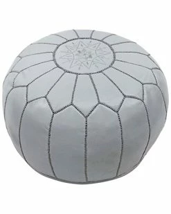 NuLOOM Jerrie Moroccan Leather Ottoman Home