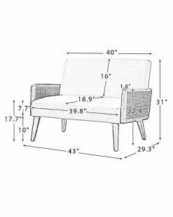 Home Design Arm Loveseat -Shop Style Sales 3050503830 RLLD 6
