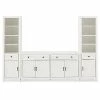 Crosley Furniture Tara 3Pc Sideboard And Bookcase Set Home