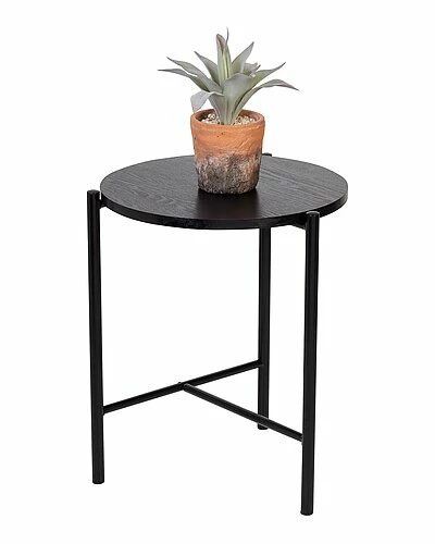 Honey-Can-Do Round Side Table With T-Pattern Base Home 3 Honey-Can-Do Round Side Table With T-Pattern Base Home