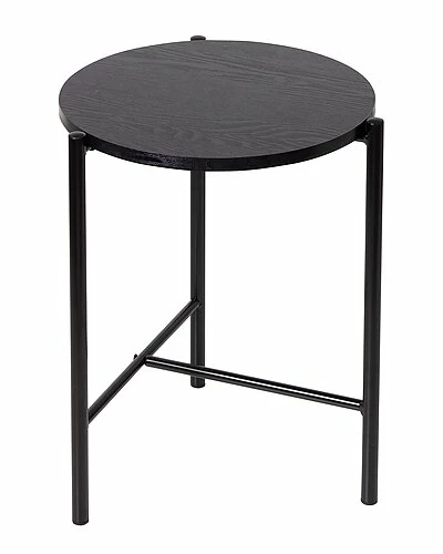 Honey-Can-Do Round Side Table With T-Pattern Base Home 6 Honey-Can-Do Round Side Table With T-Pattern Base Home - Image 4