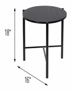 Honey-Can-Do Round Side Table With T-Pattern Base Home 15 Honey-Can-Do Round Side Table With T-Pattern Base Home -Shop Style Sales 3050511628 RLLD 7