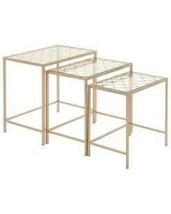 Peyton Lane Set Of 3 Contemporary Rectangle Accent Tables Home