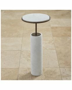 Global Views Tall Cored Marble Table Home