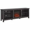 Hewson 70in Rustic Farmhouse Electric Fireplace TV Stand Home