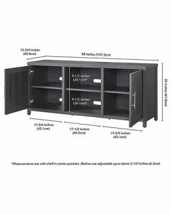 Abraham + Ivy Strahm Rectangular Stand For TVs Up To 65in Home -Shop Style Sales 3050529971 RLLD 3