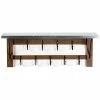 Alaterre Millwork 40in Double Row Hook Shelf - Wood/Zinc Home -Shop Style Sales 3050530969 RLLD 1