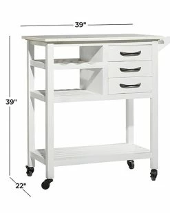 Peyton Lane Wood Accent Kitchen Island Cart And Wine Storage Home -Shop Style Sales 3050533434 RLLD 4