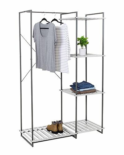 Honey-Can-Do Freestanding Open Metal Closet Wardrobe Home 3 Honey-Can-Do Freestanding Open Metal Closet Wardrobe Home