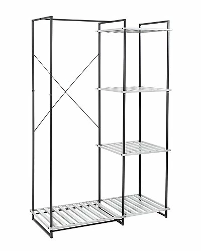 Honey-Can-Do Freestanding Open Metal Closet Wardrobe Home 4 Honey-Can-Do Freestanding Open Metal Closet Wardrobe Home - Image 2