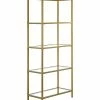 Abraham + Ivy Lexis 30In Wide Brass Finish Bookcase Home 2 Abraham + Ivy Lexis 30In Wide Brass Finish Bookcase Home -Shop Style Sales 3050536503 RLLD 1