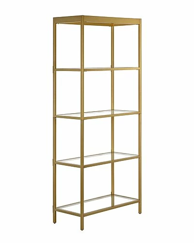 Abraham + Ivy Lexis 30In Wide Brass Finish Bookcase Home 3 Abraham + Ivy Lexis 30In Wide Brass Finish Bookcase Home